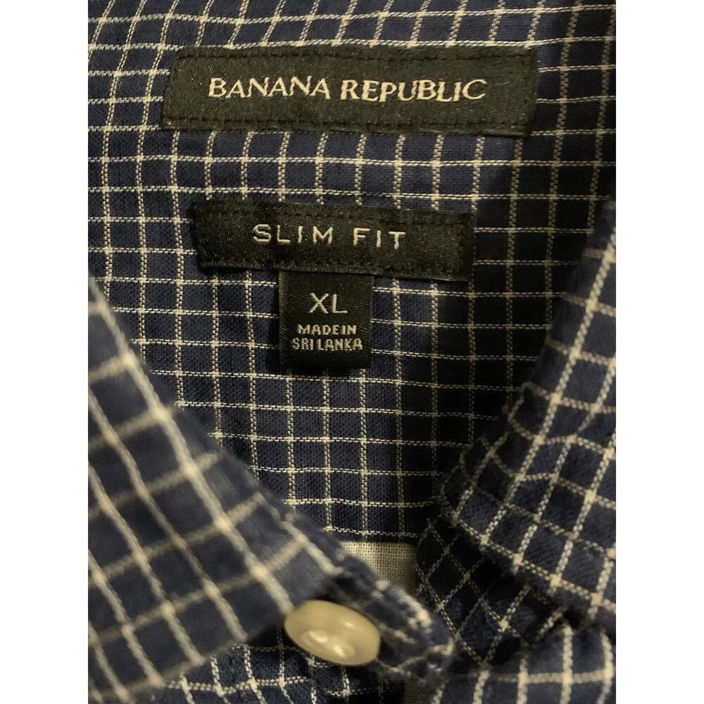 Banana Republic Mens Size XL Shirt Double Faced Button Up Slim Fit Cotton New